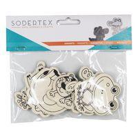 Pack d'aimants en bois à colorier - 9 pièces - Image principale