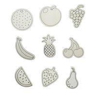 Pack d'aimants Fruits en bois à colorier - 9 pcs - Image 2