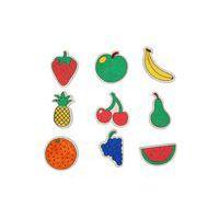 Pack d'aimants Fruits en bois à colorier - 9 pcs - Image 3