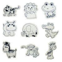 Pack d'aimants Animaux en bois à colorier - 9 pcs - Image 2