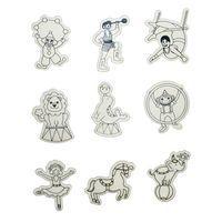 Pack d'aimants Cirque en bois à colorier - 9 pcs - Image 3