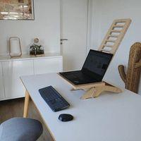 Station de travail assis/debout Harry Chêne stone - Makiba - Image 2