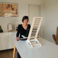 Station de travail assis/debout Harry Blanc laqué - Makiba - Image 4