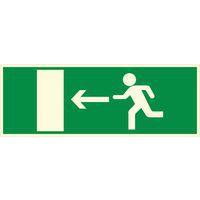 Panneau - sortie de secours à gauche - - Image principale