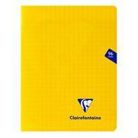 Mimesys cahier piqué polypro 17x22cm 96p séyès Jaune - Lot de 10 - Image principale