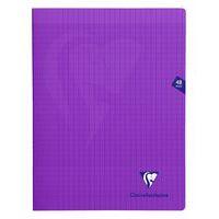 Mimesys cahier piqué polypro 24x32cm 48p séyès Violet - Lot de 10 - Image principale