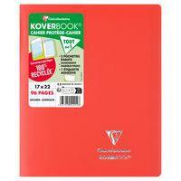 Koverbook piqué polypro opaque Rouge 17x22cm 96p séyès - Lot de 10 - Image principale