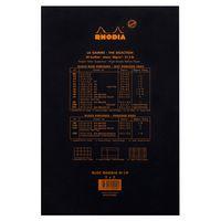 Bloc agrafé Rhodia BLACK N 19 21x31,8cm 80f Q.5x5 80g - Lot de 5 - Image 2