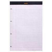 Bloc agrafé Rhodia BLACK N 20 21x31,8cm Seyès 80f perf. 4t. 80g - Lot de 5 - Image 2