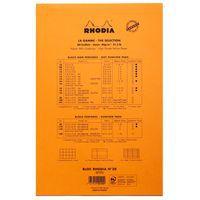 Bloc agrafé Rhodia ORANGE N 20 21x31,8cm Seyès 80f perf. 4t. 80g - Lot de 5 - Image 2
