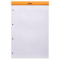 Bloc agrafé Rhodia ORANGE N 20 21x31,8cm Seyès 80f perf. 4t. 80g - Lot de 5 - Image 3