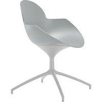 Chaise Cookie pied étoile alu coque pivotante polypro Gris amande - Image principale