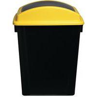 Poubelle en plastique 70% recyclé couvercle jaune - Manutan Expert - Image 4
