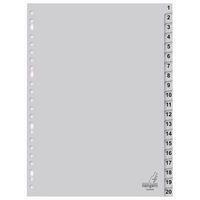 25 Lots d' Intercalaire numérique éco - Nb de divisions 20 - A4 - Image principale