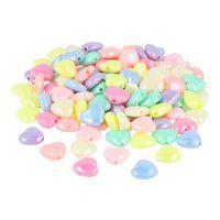 Perles plastique coeur opaque pastel x 350 - Image 2