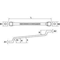 Jeu 8 clés polygonales contre-coudées - jeu 2 - Image 2