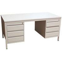 Bureau base Line 2 caisons 6 tiroirs 160x80 cm - Image principale