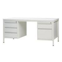 Bureau base Line 2 caisons 5 tiroirs 160x80 cm - Image principale