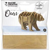Maquette carton à assembler et décorer - ours - Image principale