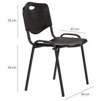 Chaise coques plastique noires struct noire Ek wo - Image 3