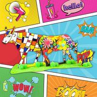 Lot de 5 sculptures carton - vaches - Image 3