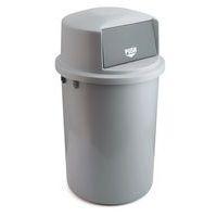 Conteneur en plastique avec couvercle volet abattant - 126 L Gris - Image principale