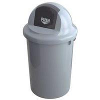 Conteneur en plastique avec couvercle volet abattant - 60 L Gris - Image principale