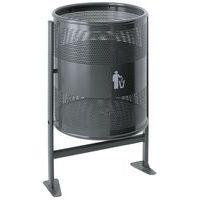 Corbeille d'extérieur graphite 80 L sur support - Image principale