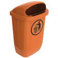 Poubelle de rue 50L orange - Image principale