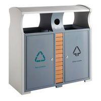 Poubelle d'extérieur tri sélectif-piles 2x39L - Image principale
