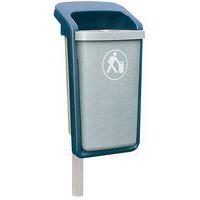 Poubelle urbaine Elégance 50 L Gris/Bleu nuit SULO - Image principale