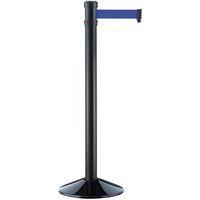 Poteau de balisage Noir à sangle de 2 m Bleu - Image principale