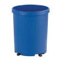 Corbeille à papier ronde - 50 L, Coloris : Bleu - Image 3