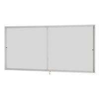 Vitrine intérieur porte coulissante fond acier coloris gris H 68 cm x L 160 cm - Image principale