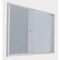 Vitrine intérieur porte coulissante fond acier coloris gris H 68 cm x L 72 cm - Image principale