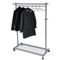 Vestiaire mobile Lux + 6 cintres Bois Chrome - Image 2