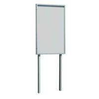 Lot 2 supports à sceller pour grande vitrine extérieure avec porte battante - Image principale