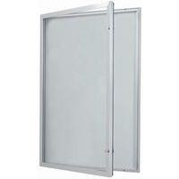 Vitrine d'exterieur porte battante - Fond aluminium - Porte en verre de sécurité - Serrure différente - Image principale