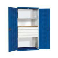 Armoire L1050Xp650Xh2000Mm Gris/Bleu 2 Tab L + 4 T - Image principale