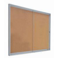 Vitrine intérieur avec portes coulissantes Liège H 68 cm x L 116 cm Gris - Image principale