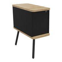 Caisson suspendu Alto Solo noir 2 pieds 2 tiroirs Buronomic - Image 3