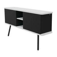 Caisson suspendu Alto duo noir 2 pieds 2 tiroirs top blanc - Image principale