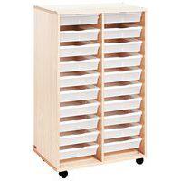 Double colonne 20 bacs Plats Bouleau - Image principale