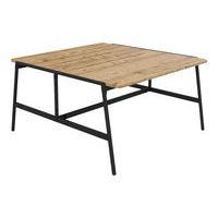 Table de réunion Alto 140x143x75 cm Noir/chêne brut - Image principale