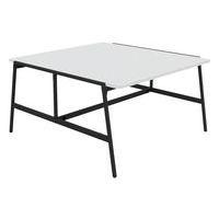 Table de réunion Alto 140x143x75 cm Noir/blanc - Image principale