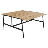 Table de réunion Alto 160x163x75 cm Noir/chêne brut - Image principale