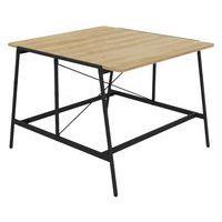 Table de réunion Alto 140x143x105 cm Noir/chêne vieilli - Image principale