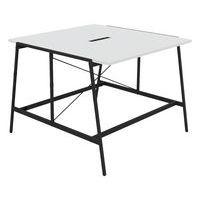 Table de réunion haute Alto profondeur 143 cm électrifiée - Buronomic - Image principale