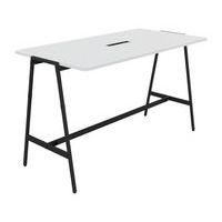 Table de réunion haute Alto profondeur 90 cm électrifiée - Buronomic - Image 2