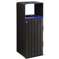 Poubelle Artri 110L tri papier-acier galva lattes alu manganèse-Rossignol Pro - Image principale